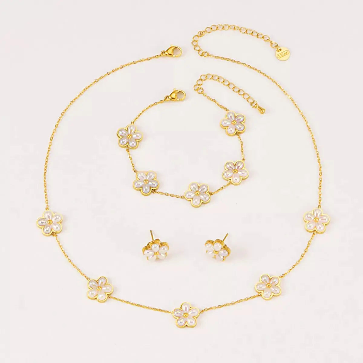18K Gold-Plated Flower Jewelry Set Simply Love