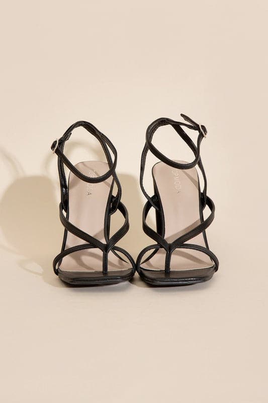 NILE-5 Thong Strappy Heels.