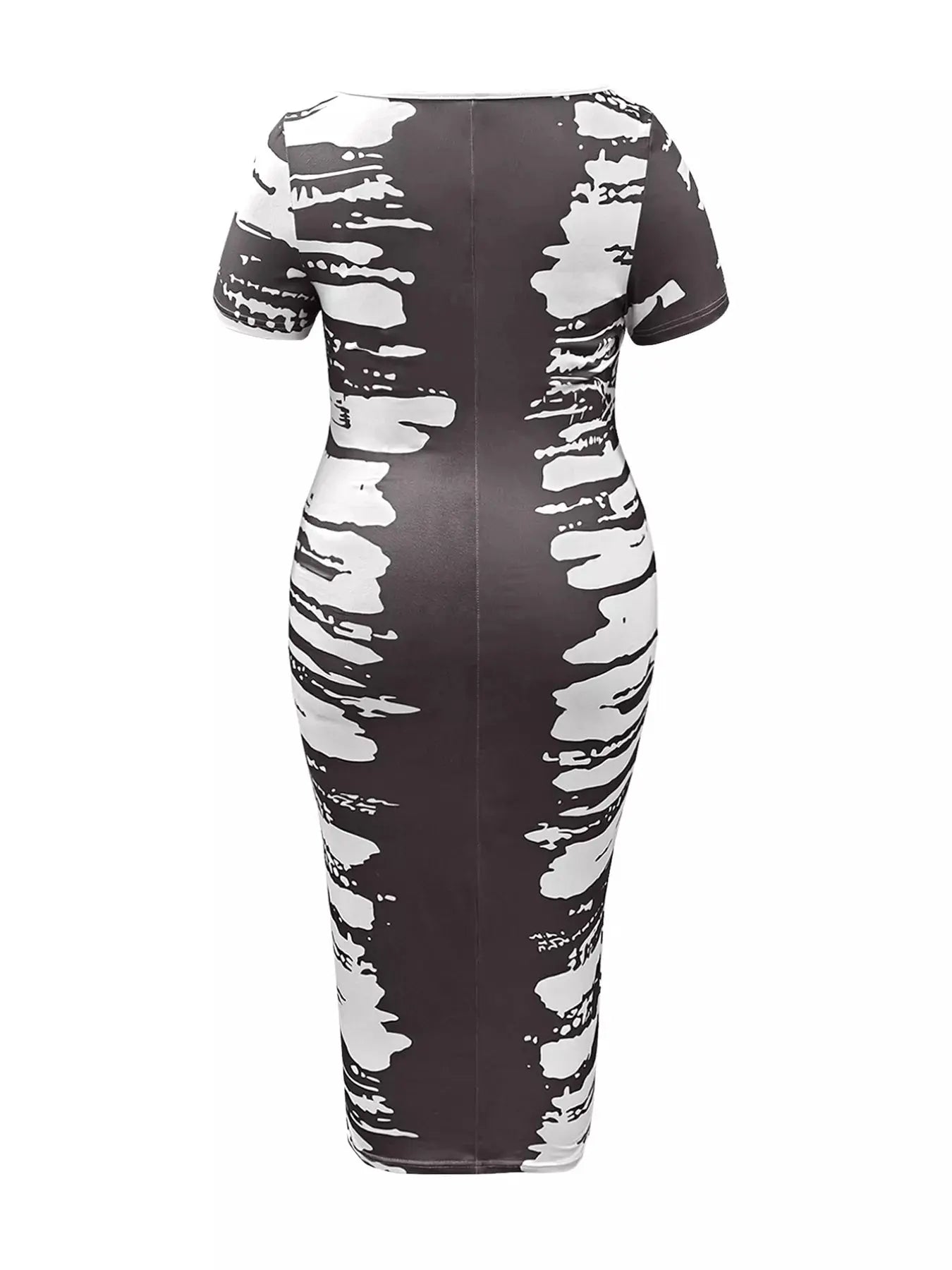 Plus Size Square Neck Short Sleeve Dress Simply Love