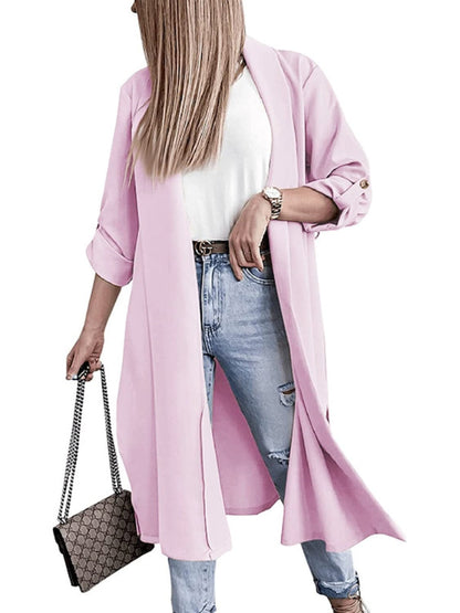 Chic open front trench coat