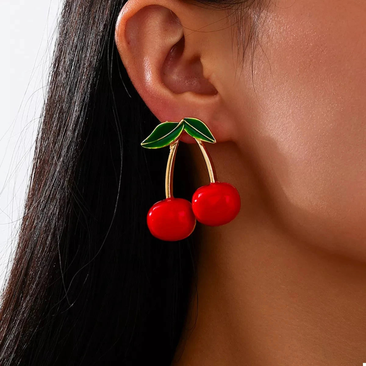 18K Gold-Plated Cherry Earrings Coco’s Tee Boutique