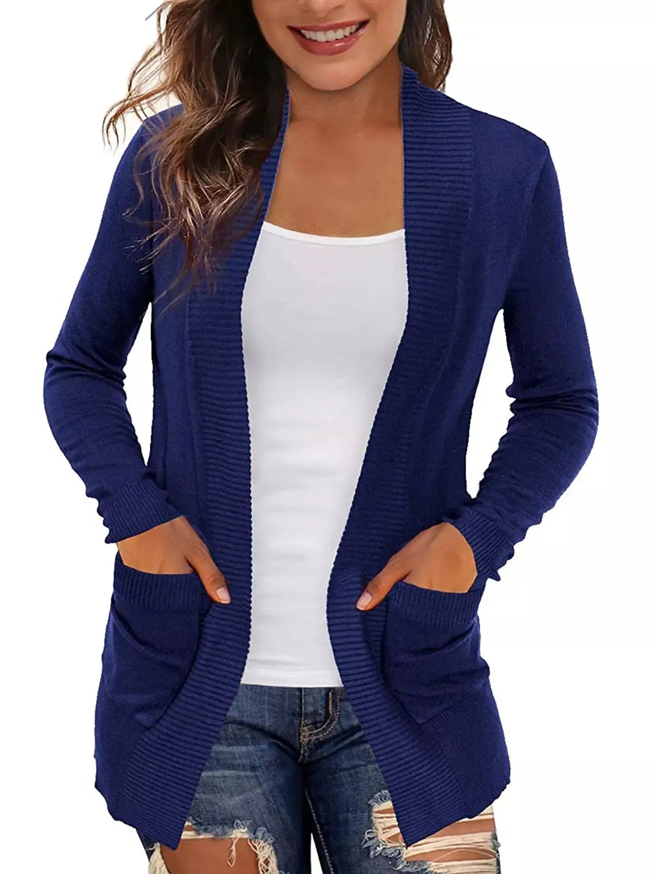 Open Front Knit Cardigan Simply Love
