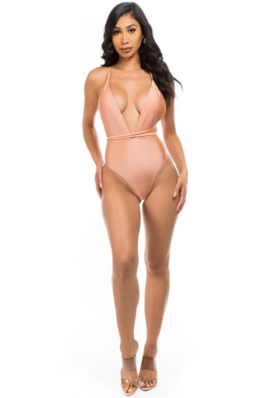 Luxe Wrap Crisscross One-Piece Swimsuit Coco’s Tee Boutique