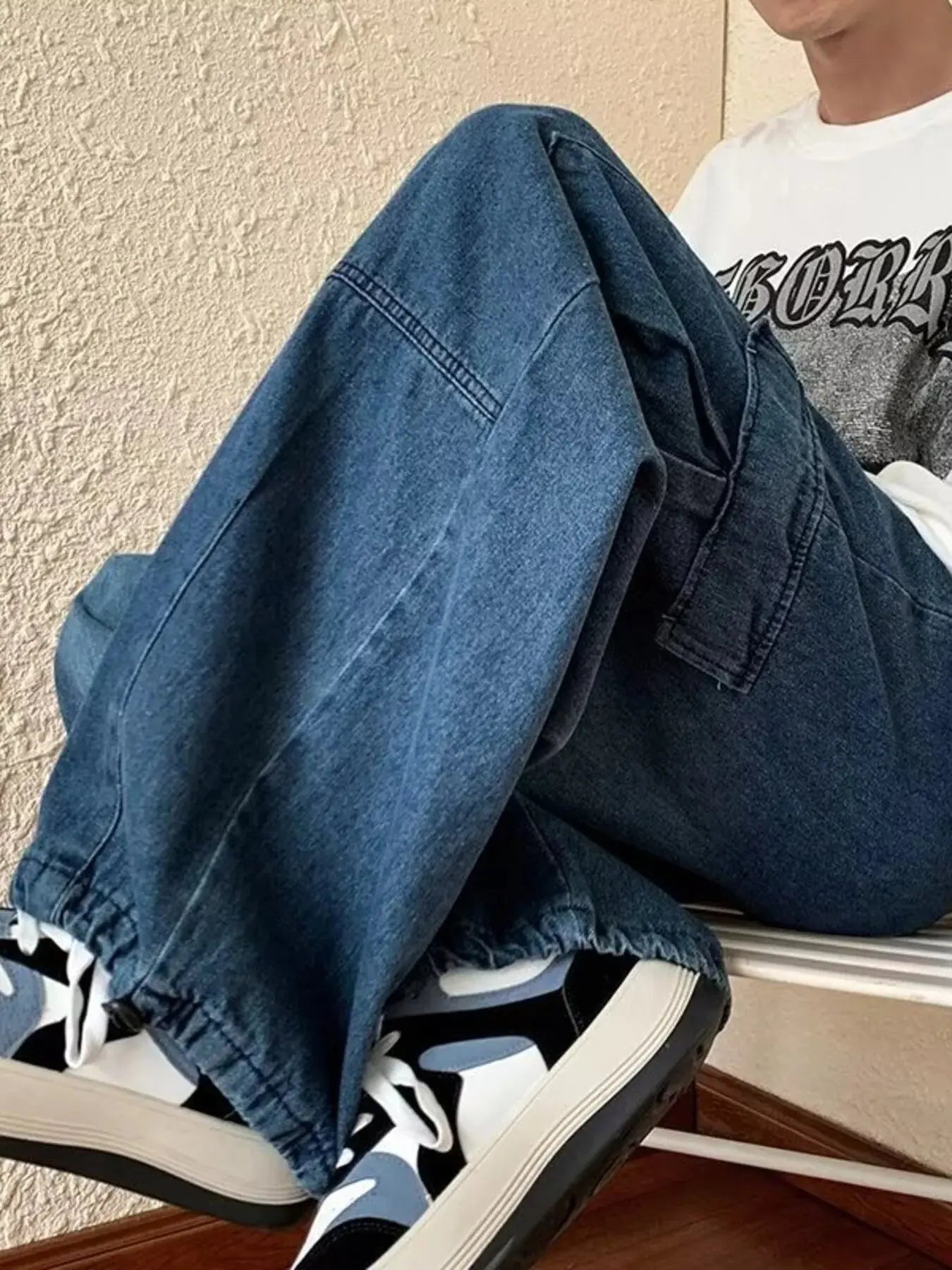 Men's Full Size Loose Fit Cargo Jeans Plus Size Simply Love