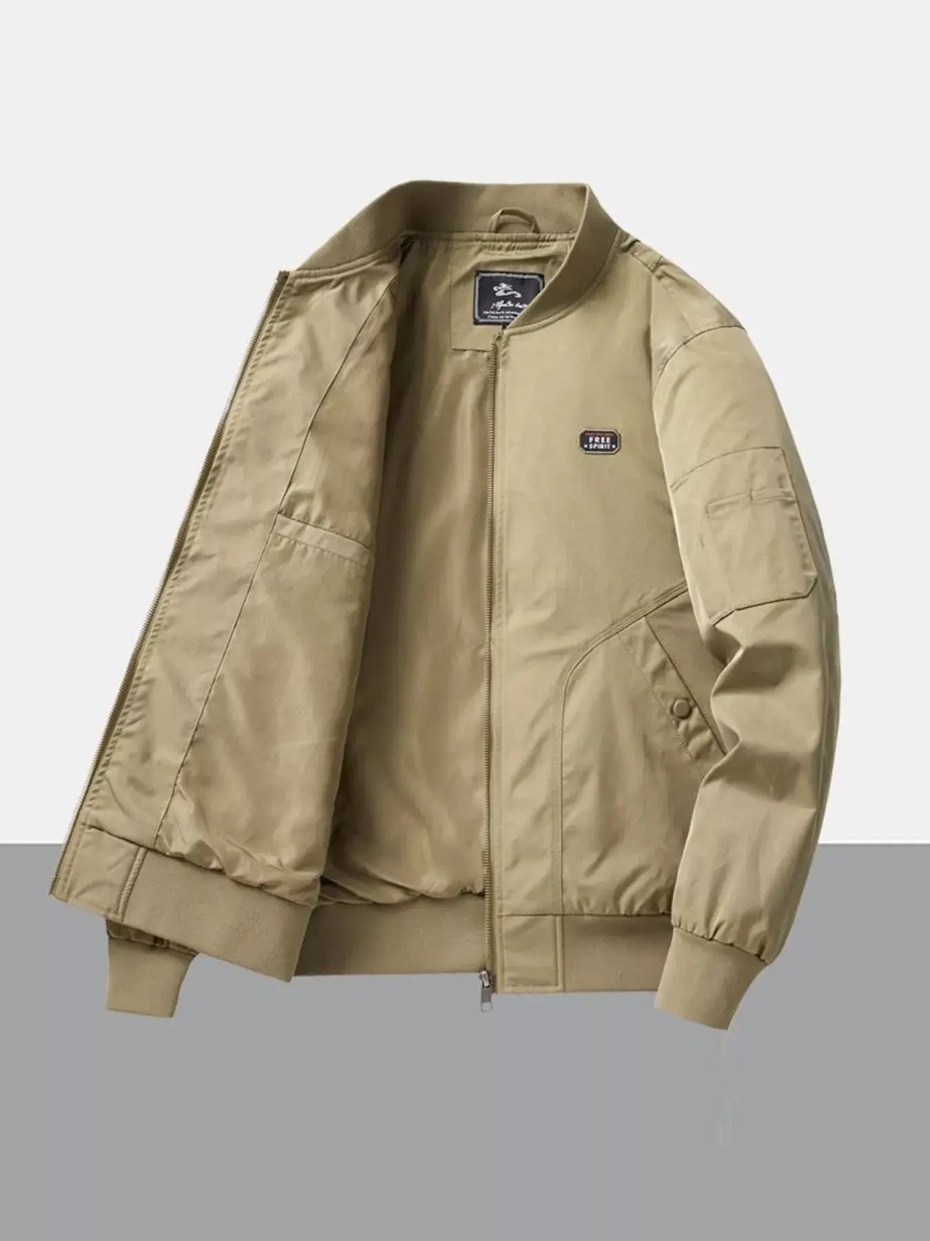 Men's Plus Size Zip Up Long Sleeve Jacket Simply Love