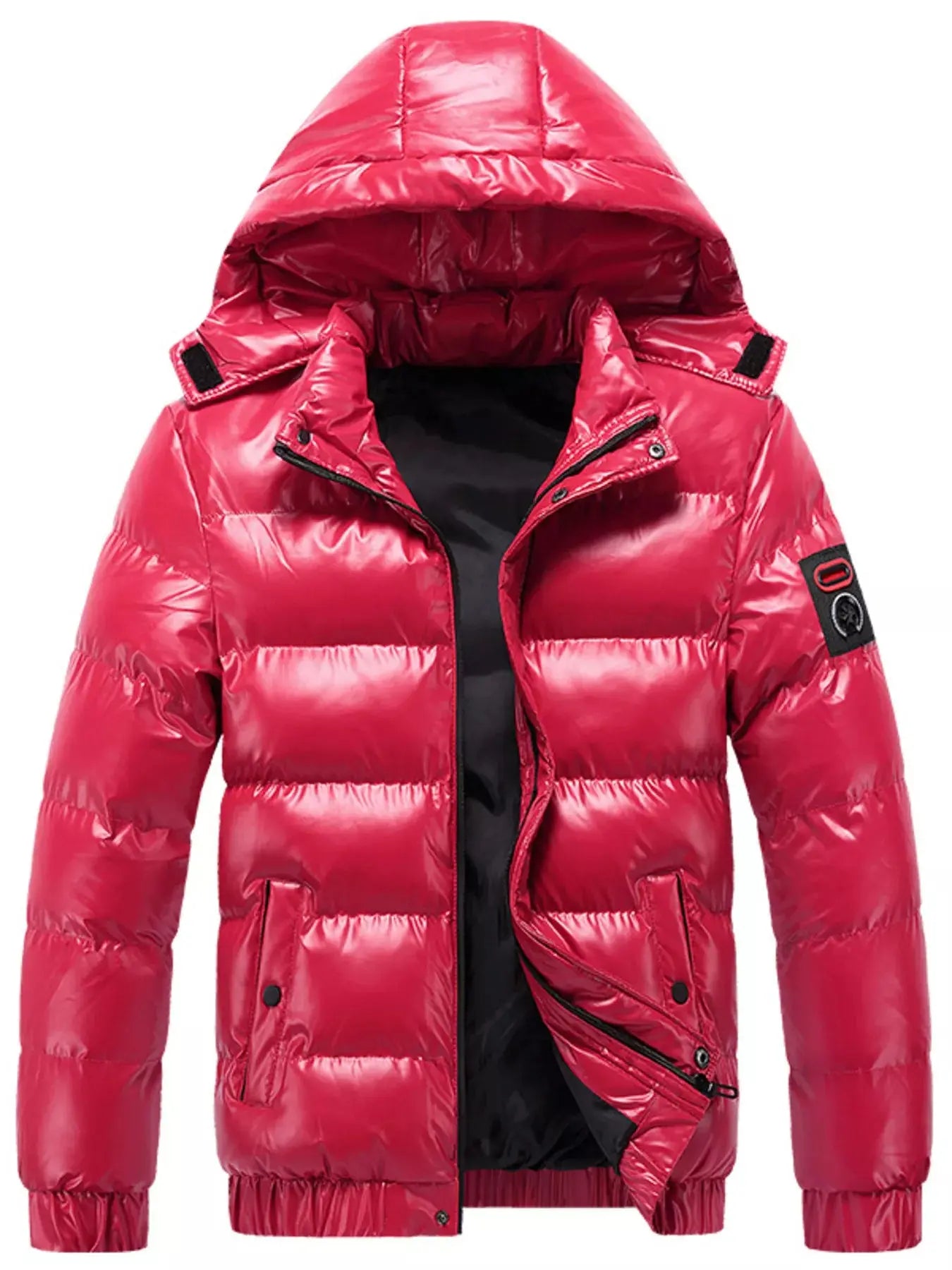 Men's Plus Size Zip Up Hooded Puffer Jacket Simply Love