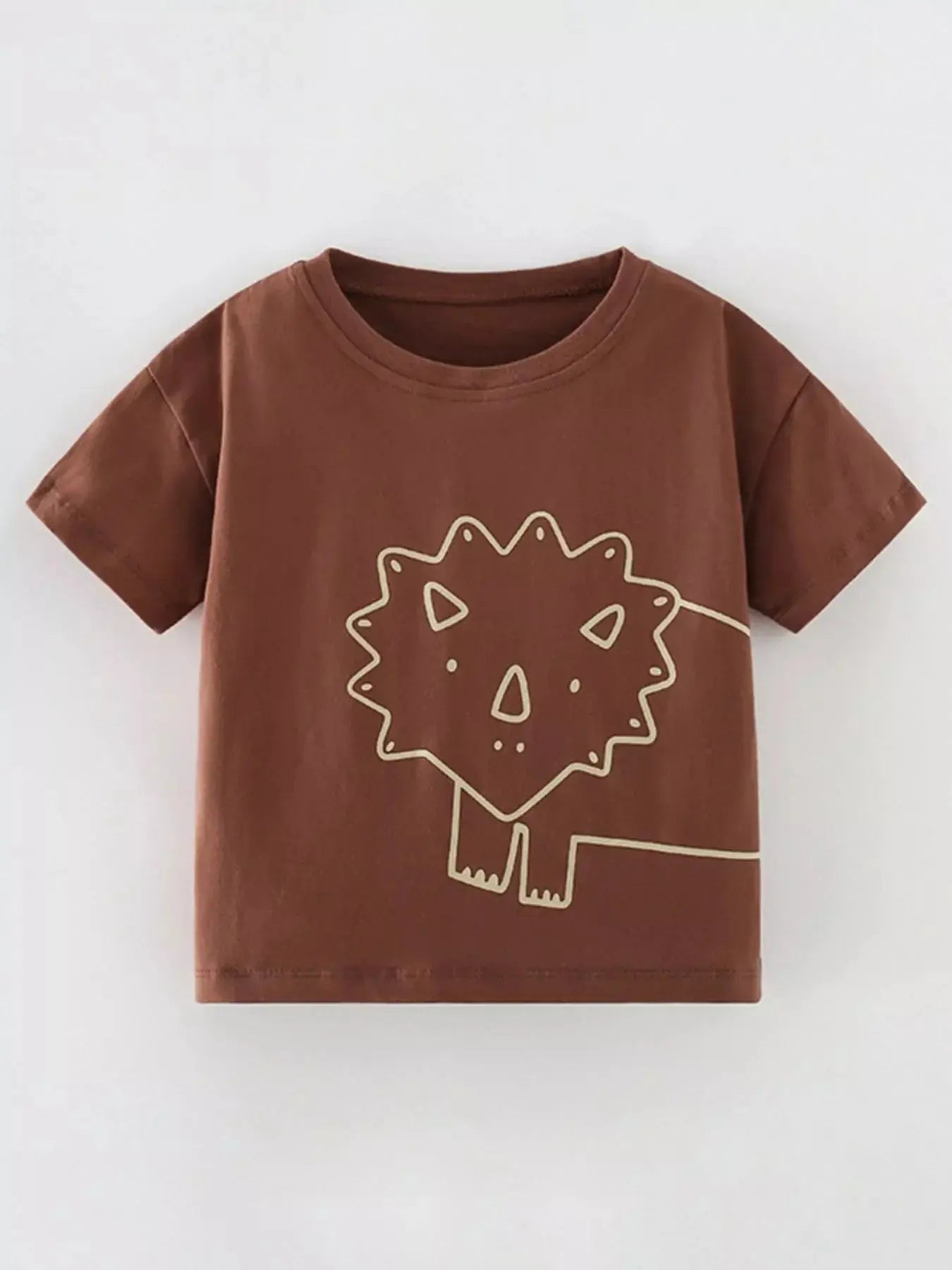 Children's Cartoon Lion Round Neck T-Shirt Simply Love