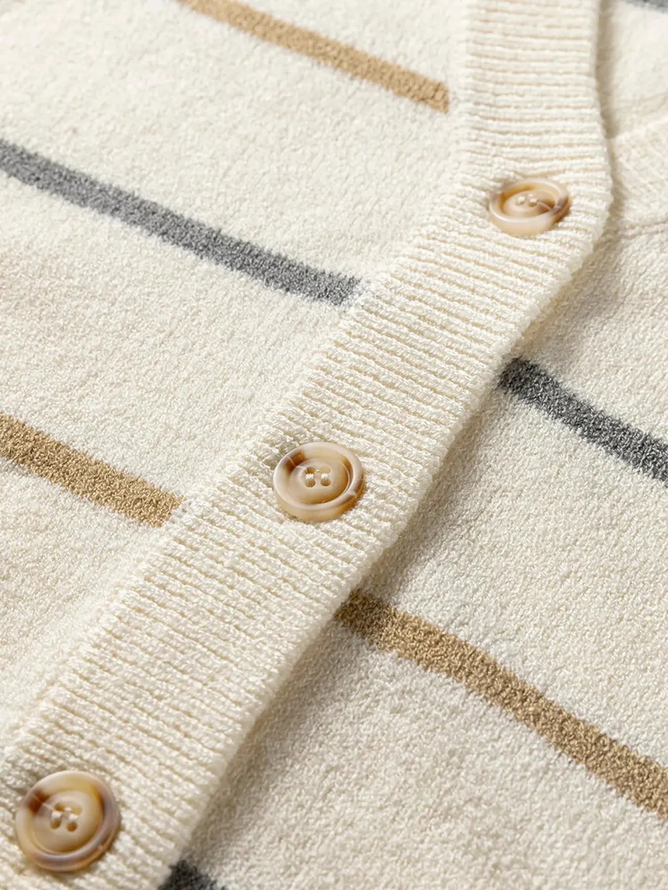 Striped Button-Down Sweater Vest Simply Love