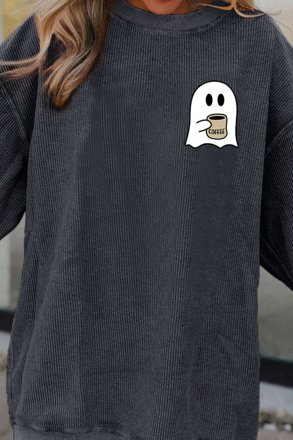 Hauntingly Stylish Ghost Graphic Sweatshirt