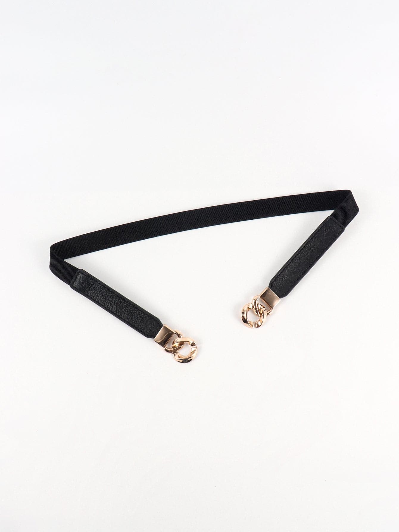 Zinc Alloy Buckle Elastic PU Belt.