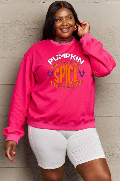 Simply Love Full Size PUMPKIN SPICE Graphic Sweatshirt.