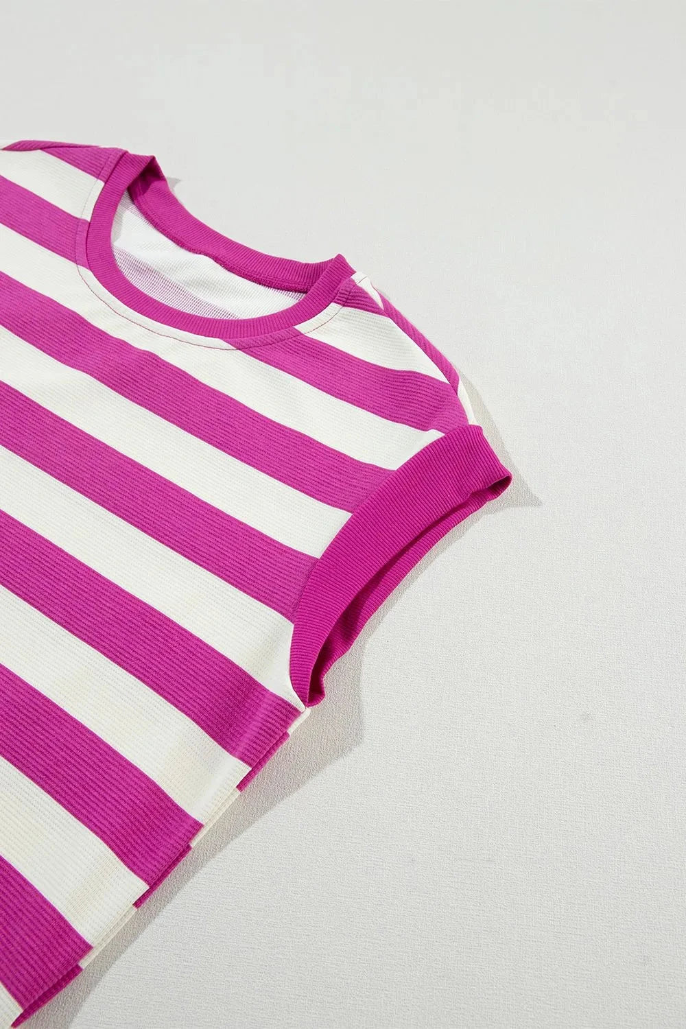 Stripe Cap Sleeve Pocketed Shift Tee Dress Simply Love