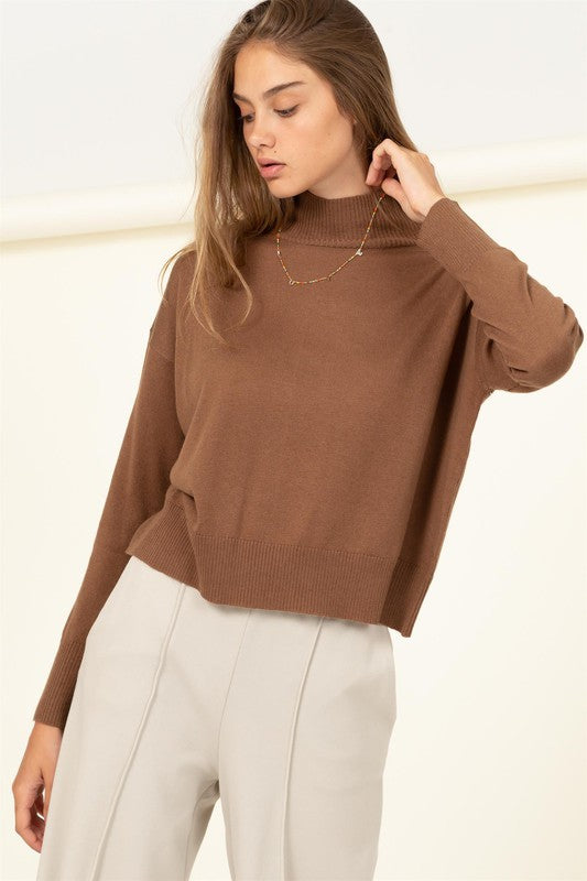 Cozy elegance high-neck sweater