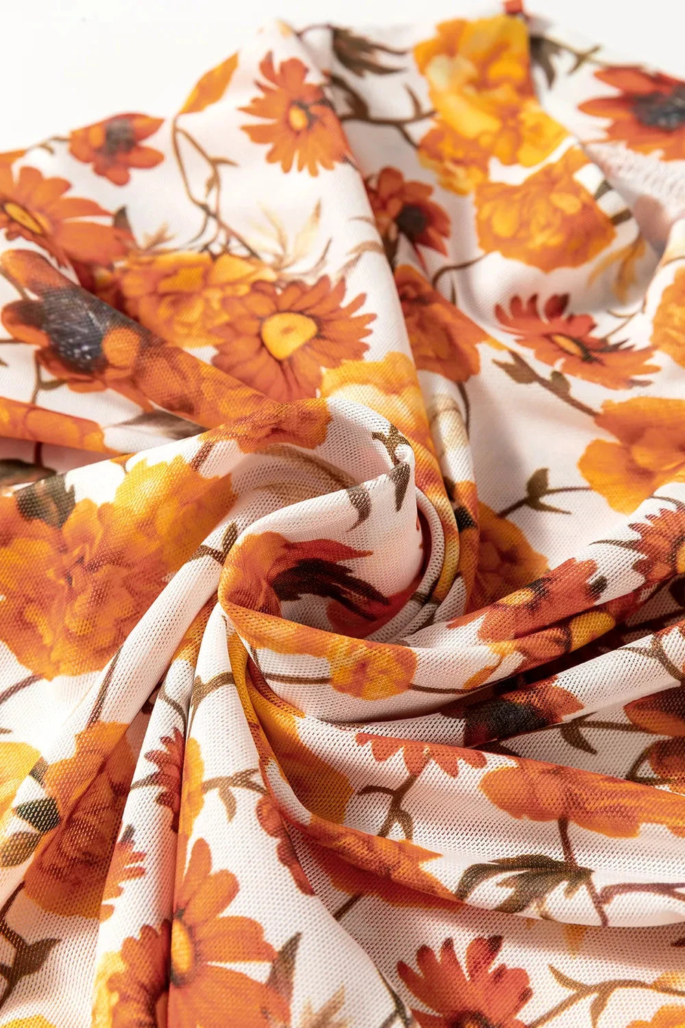 Printed Mock Neck Flare Sleeve Top Coco’s Tee Boutique