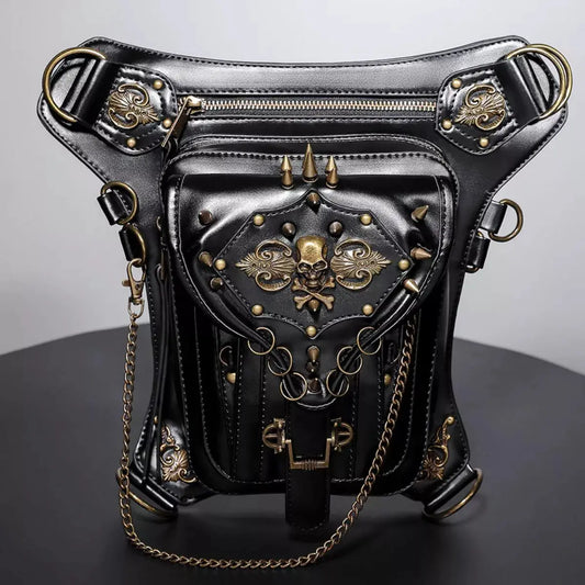 Steampunk Skull Decor Crossbody Bag Simply Love