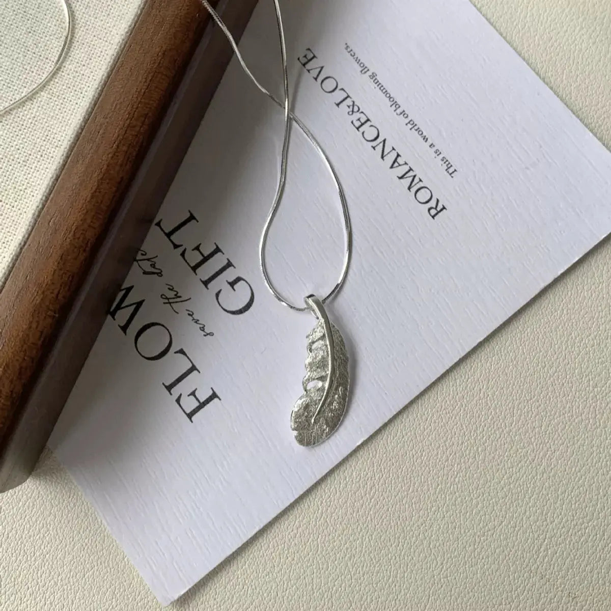 Feather Pendant Necklace Simply Love