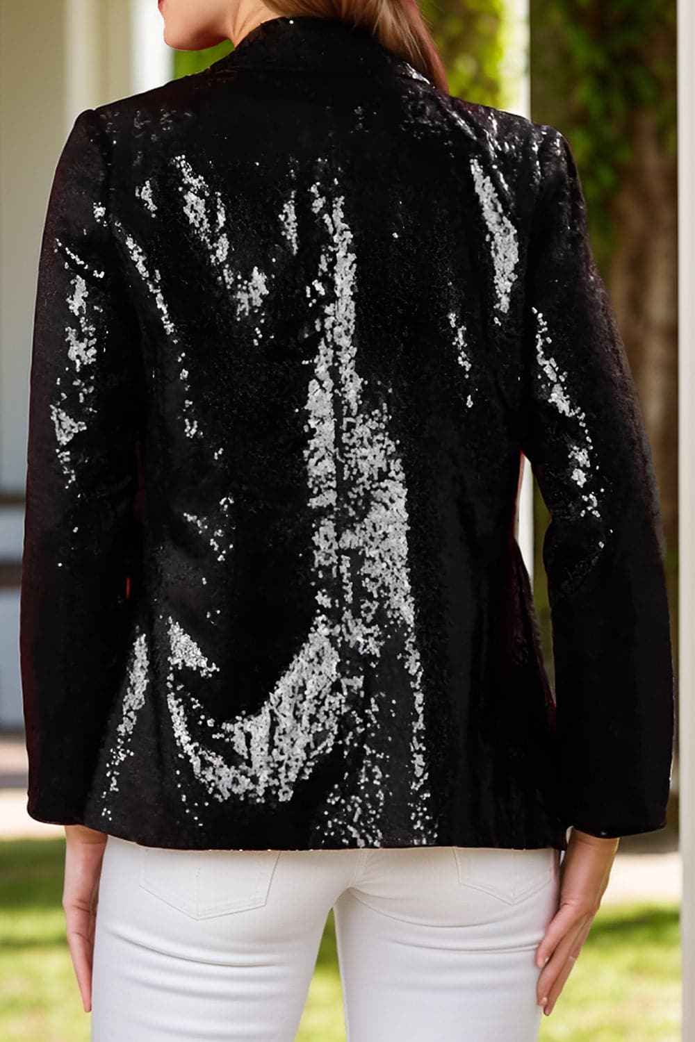 Sparkling sequined blazer for women