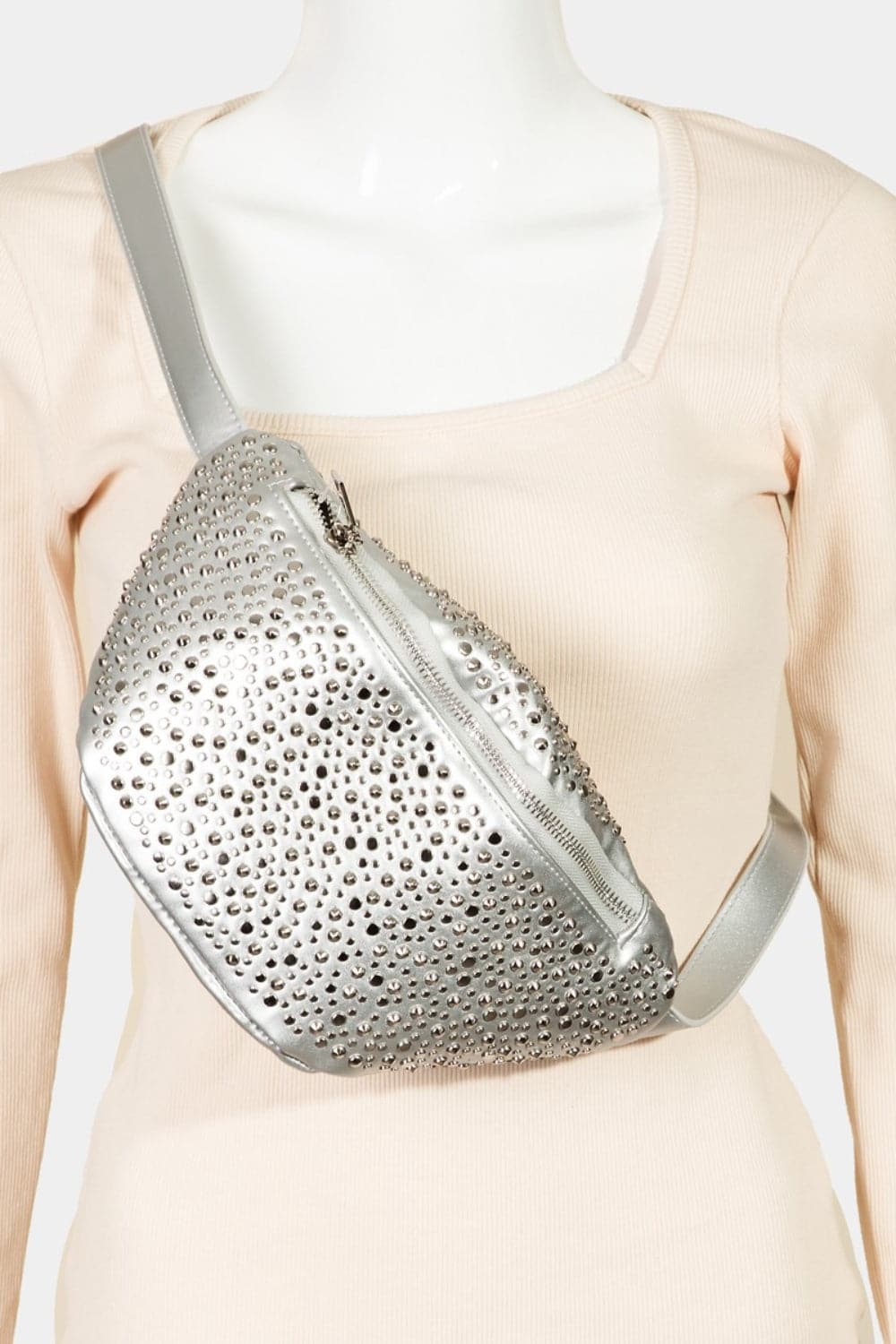 Fame Studded Crossbody Bag.