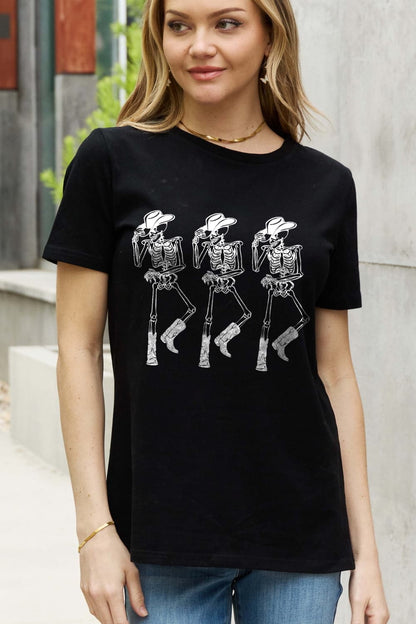 Simply Love chic skeleton tee