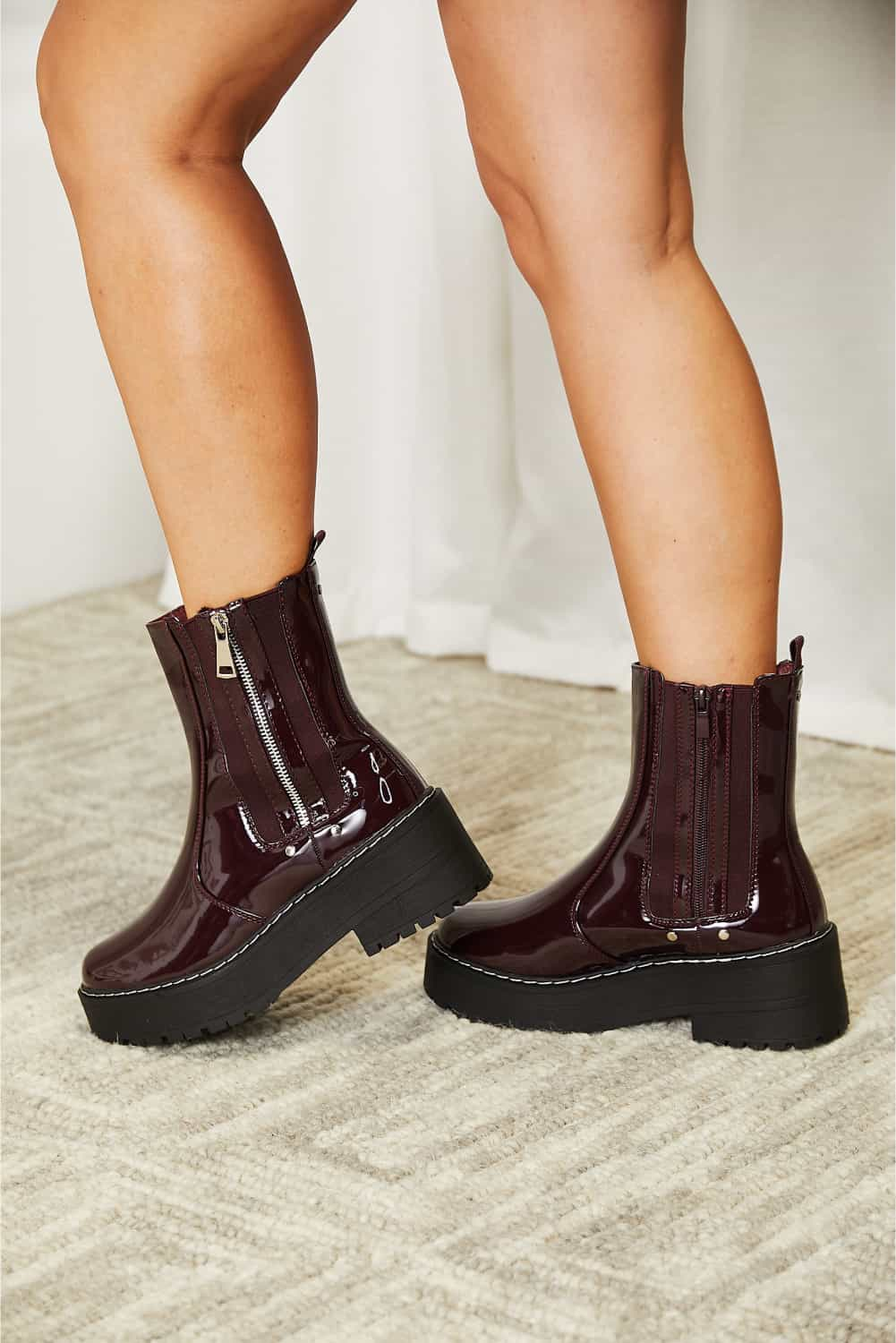 Forever Link Side Zip Platform Boots.