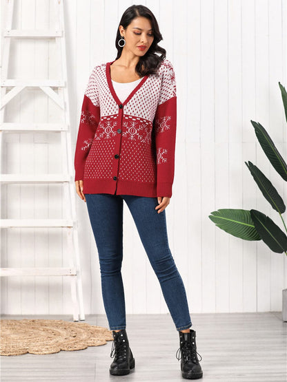 Snowflake Button Down Cardigan.