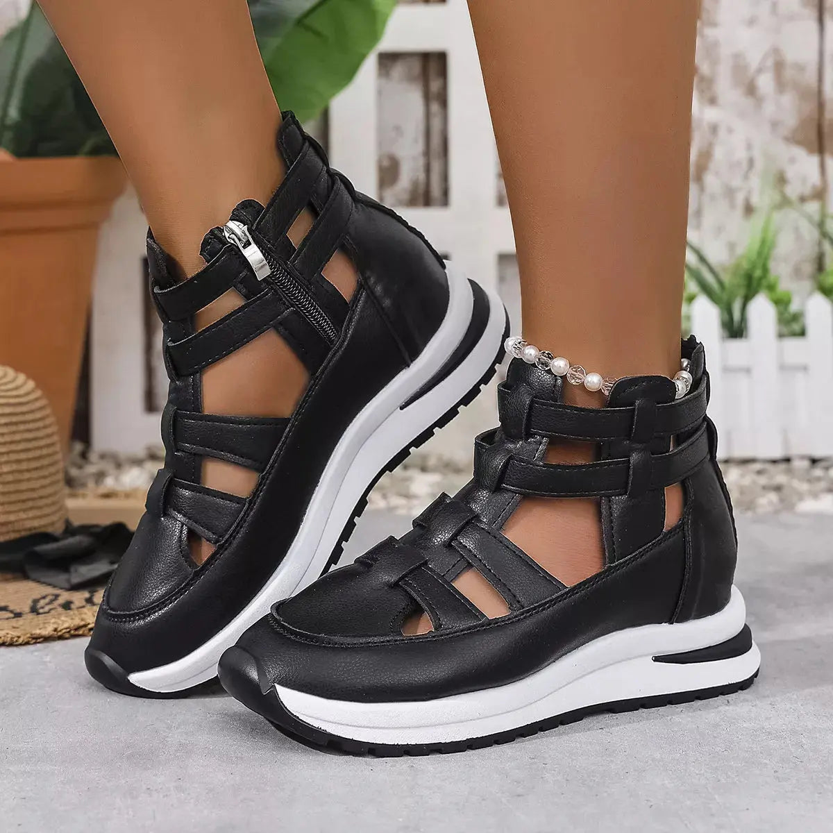 Cutout Platform Sneakers Simply Love