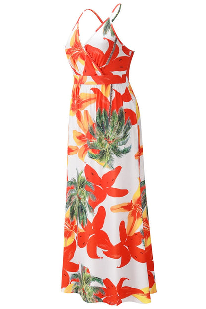 Crisscross Printed Surplice Cami Dress.