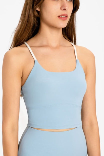 Crisscross Back Scoop Neck Sports Cami.