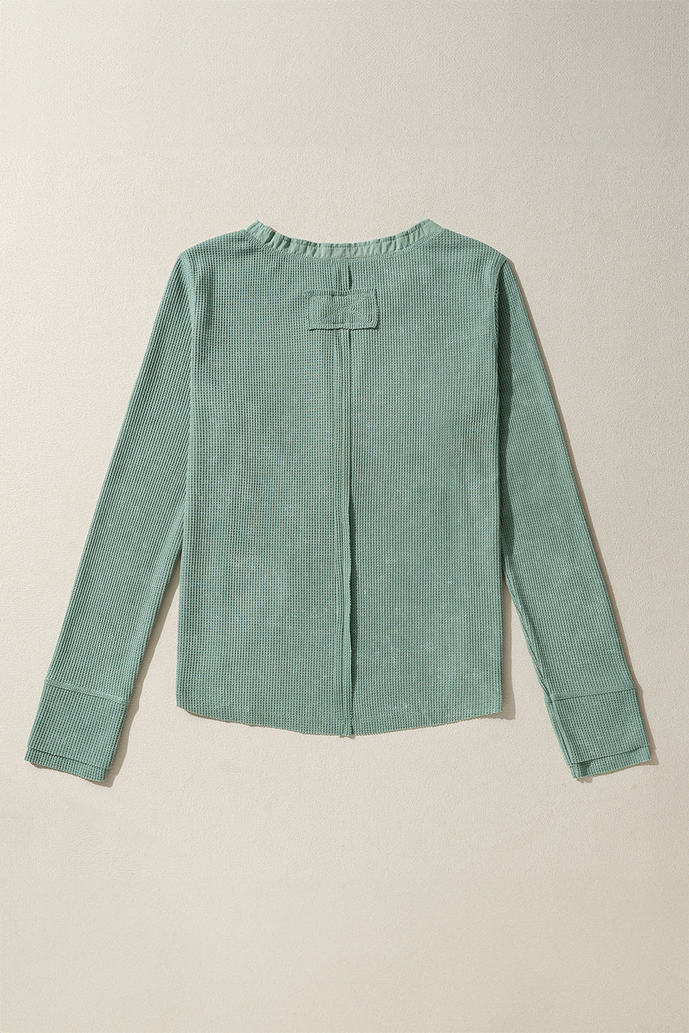 Trendy smoke green buttoned top