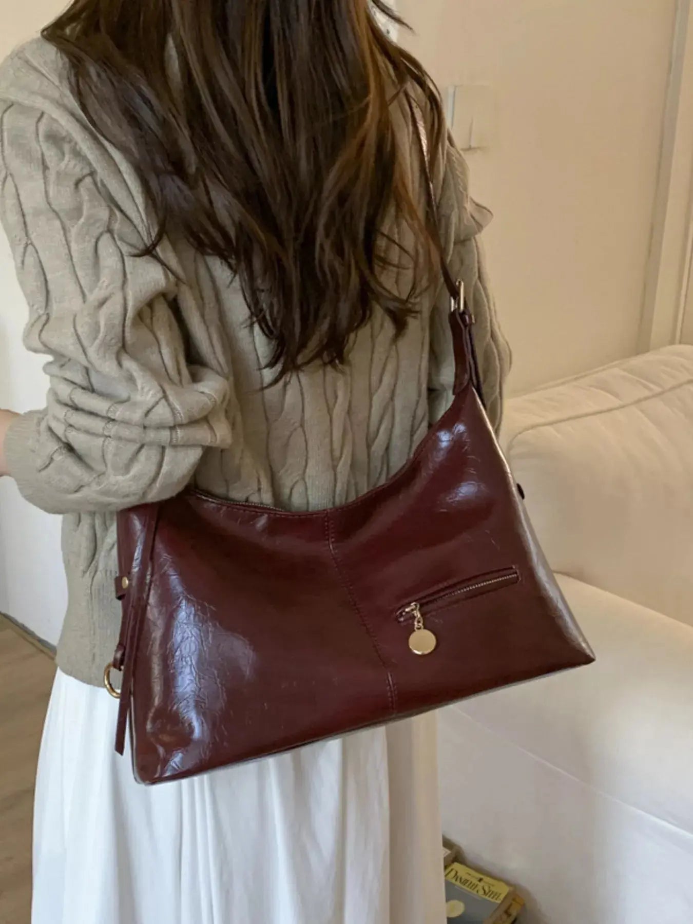 Leather Hobo Shoulder Bag Simply Love