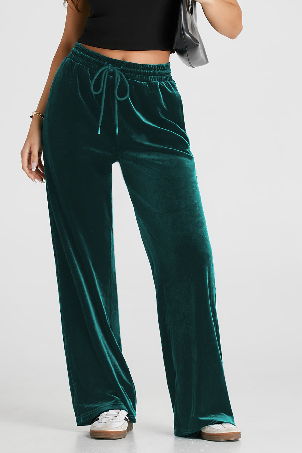 Effortlessly chic wide leg pants with adjustable drawstring waist