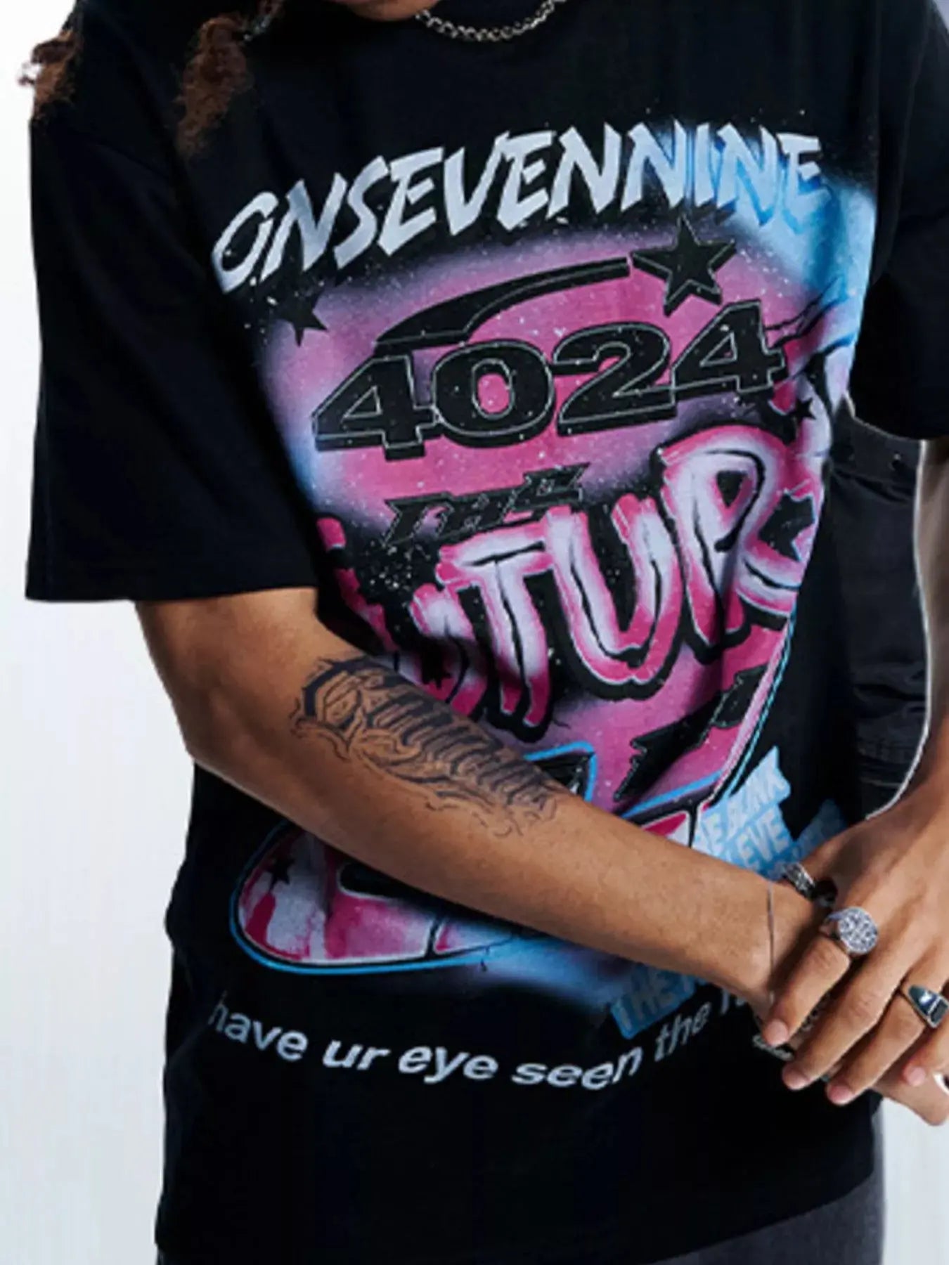 Men's Onsevennine Future Graphic Oversized T-Shirt Simply Love