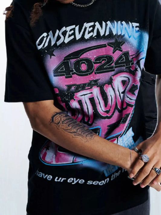 Men's Onsevennine Future Graphic Oversized T-Shirt Simply Love