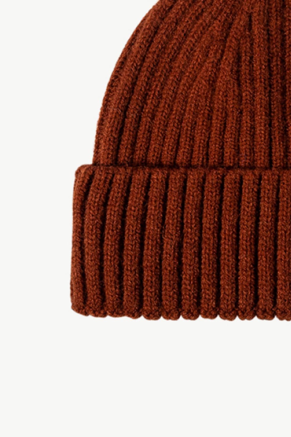 Rib-Knit Cuff Beanie.