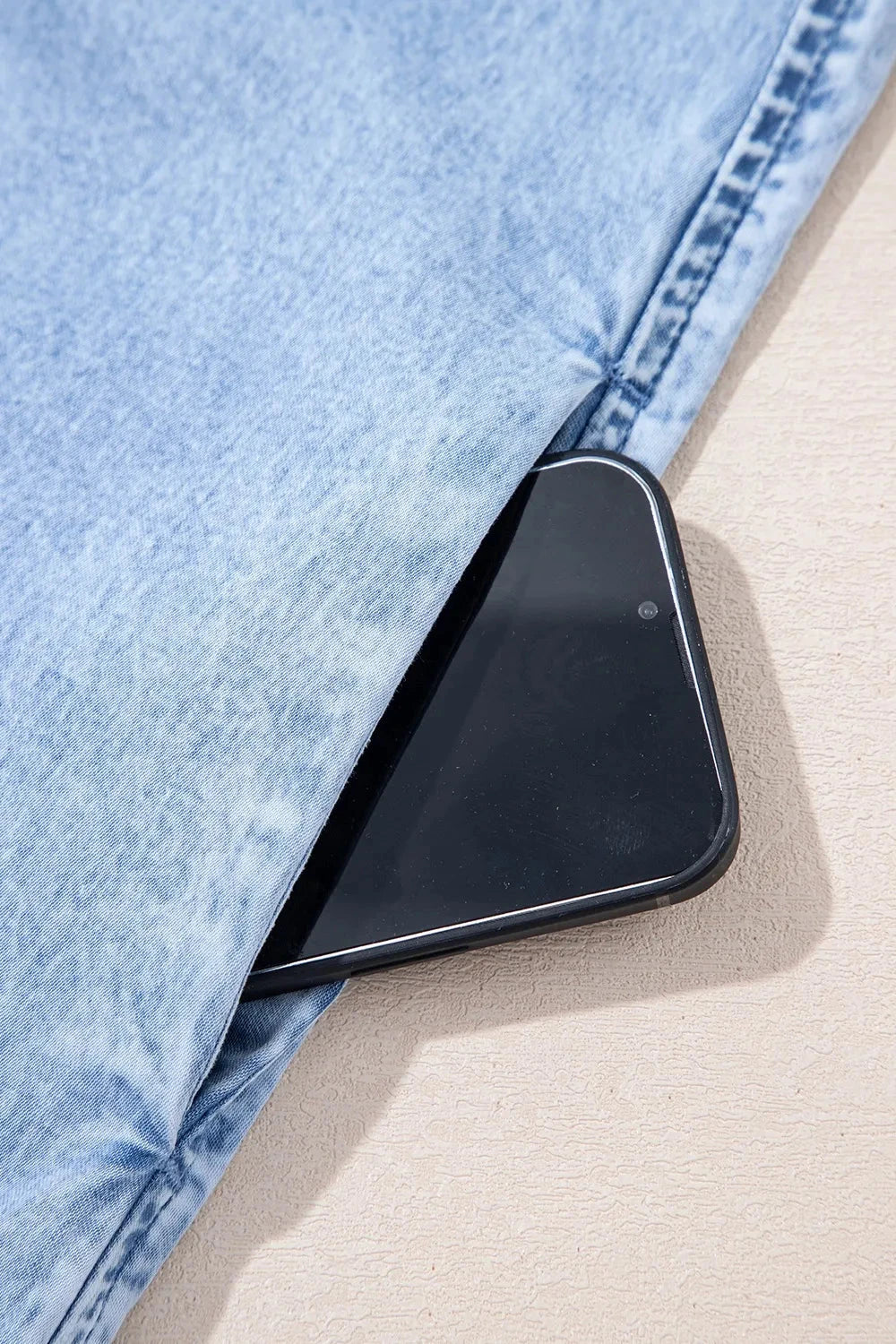 Simply Love: Denim Dress, Bow & Ruffle Simply Love