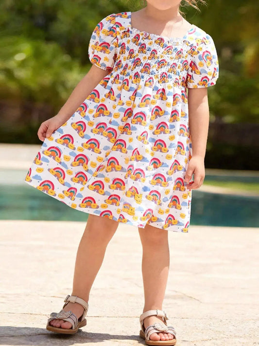Children's Smocked Puff Sleeve Dress Simply Love