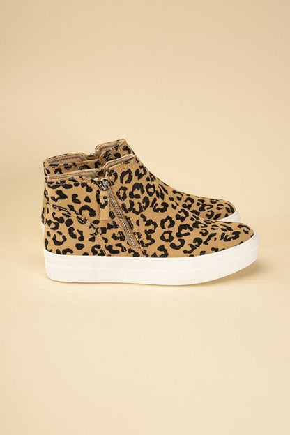 Route-S High Top Leopard Sneakers.