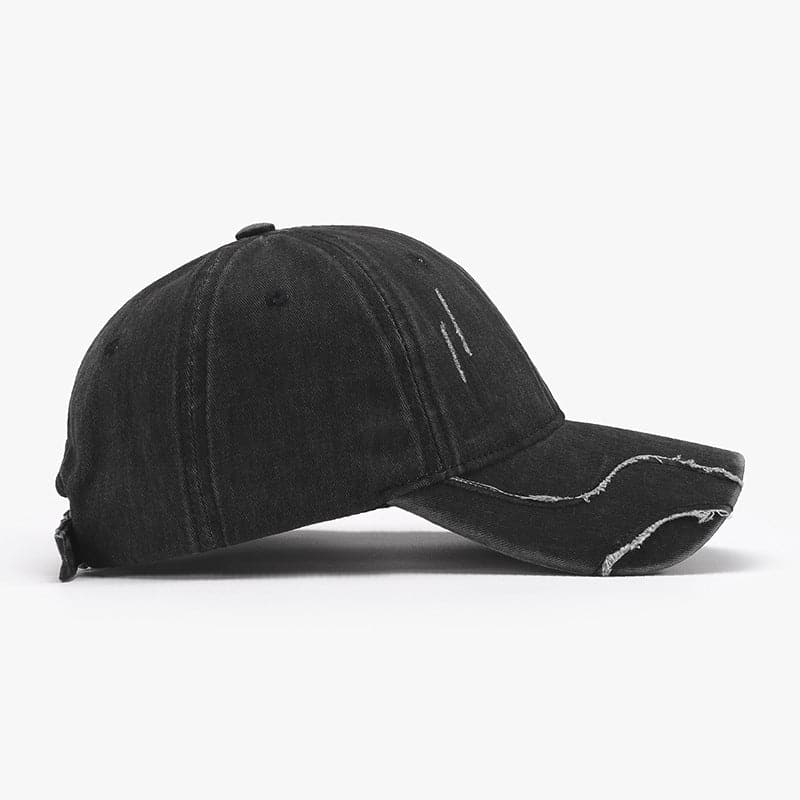 Raw Hem Adjustable Cap.