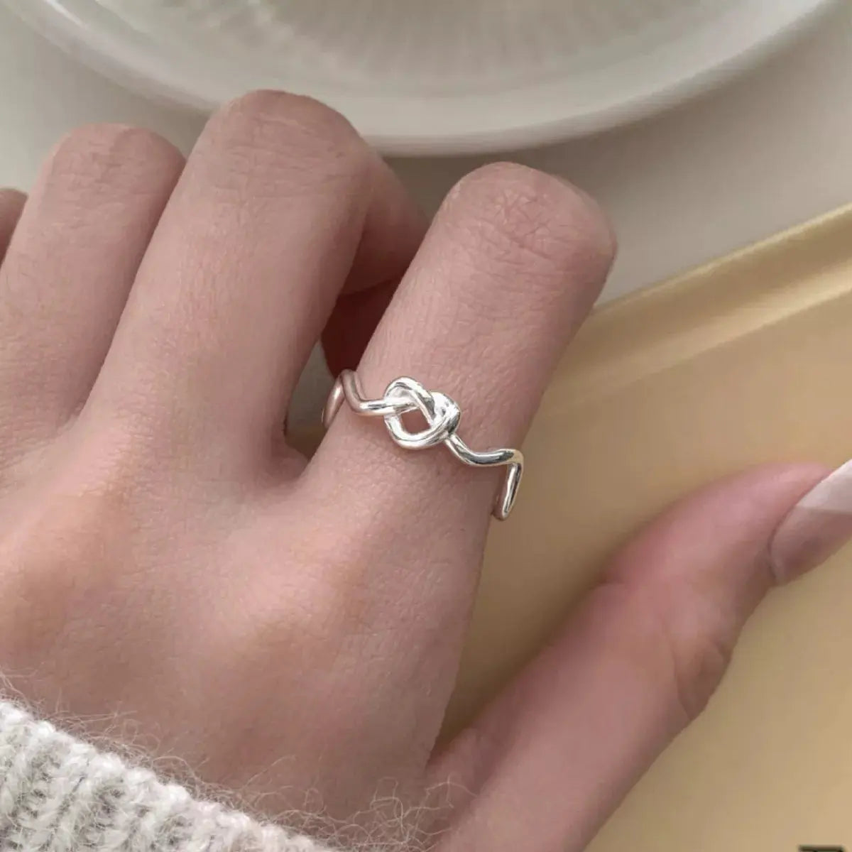 Lightweight Knot Open Ring Simply Love