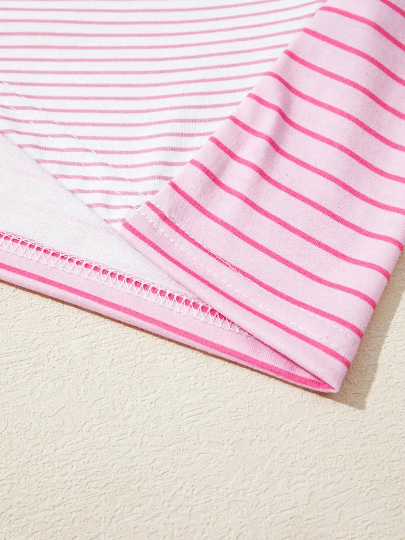 Striped Colorblock Exposed Seam Casual Long Sleeve Top Polyester Blend Simply Love
