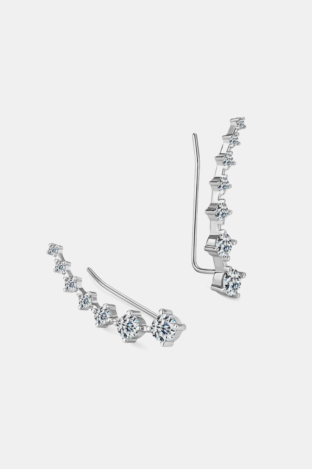 Elegant 1.9 Carat Moissanite Earrings in Sterling Silver