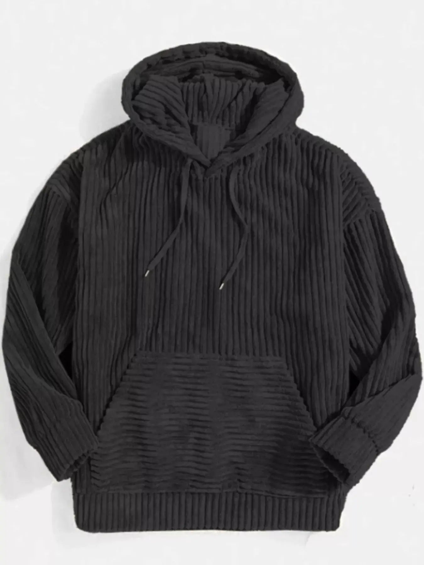 Men's Full Size Casual Corduroy Hoodie Plus Size Simply Love