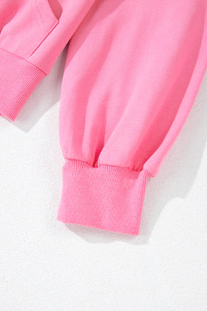 Cozy bonbon zip-up sweatshirt with kangaroo pockets