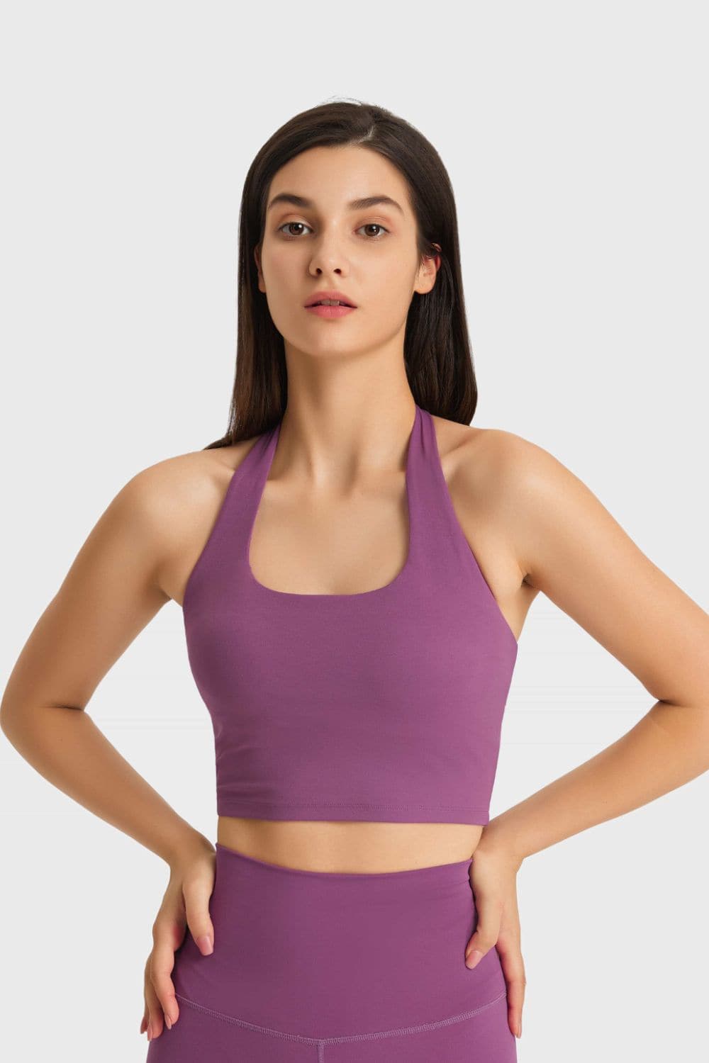 Breathable Halter Neck Sports Bra.