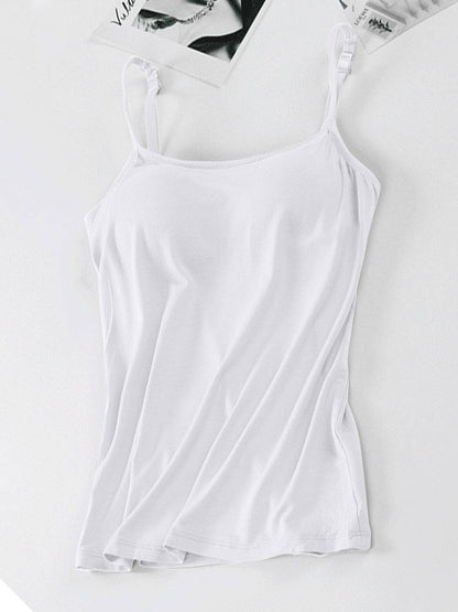 Scoop Neck Adjustable Strap Cami.