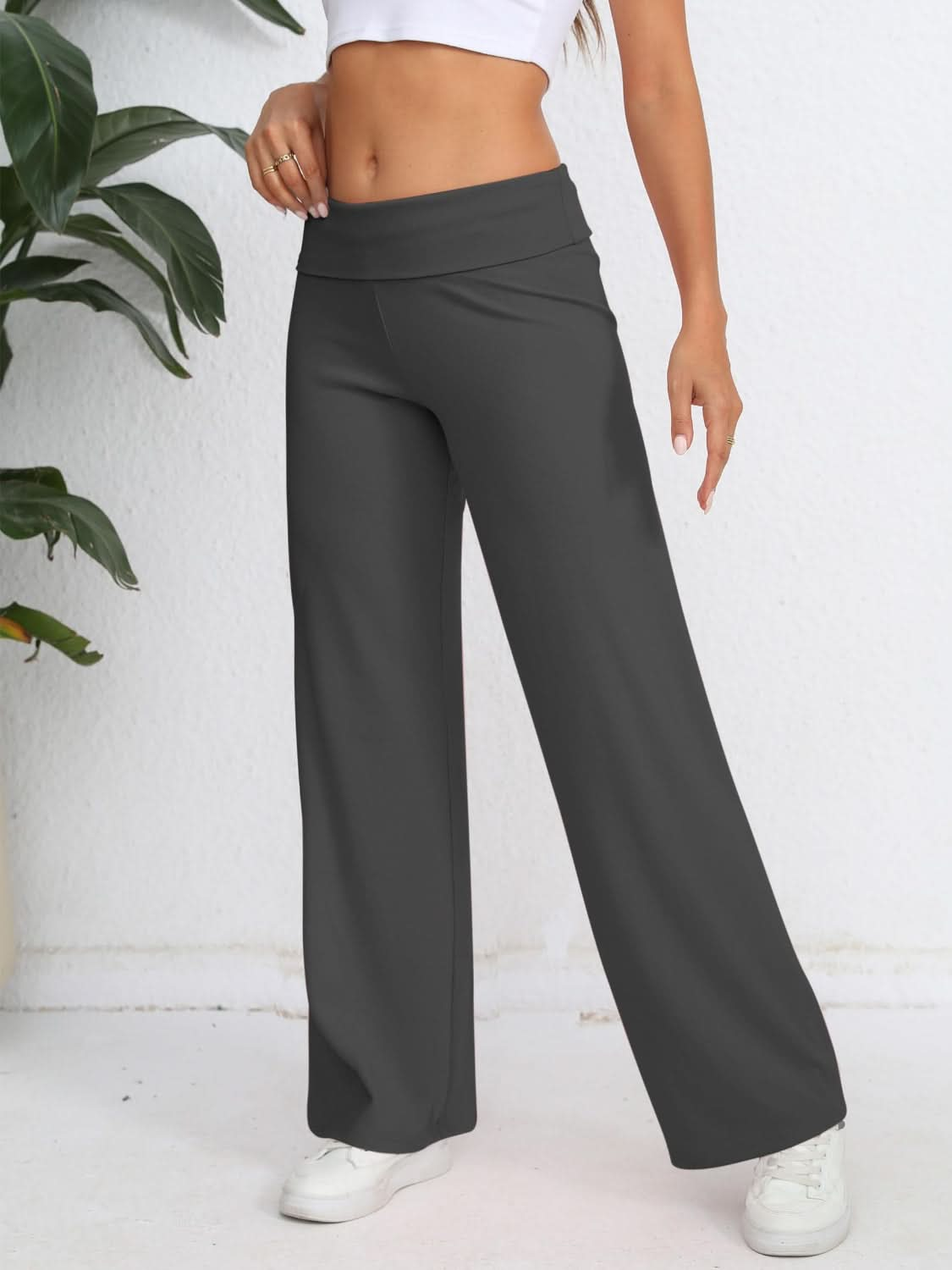 High-Waisted Wide Leg Trousers