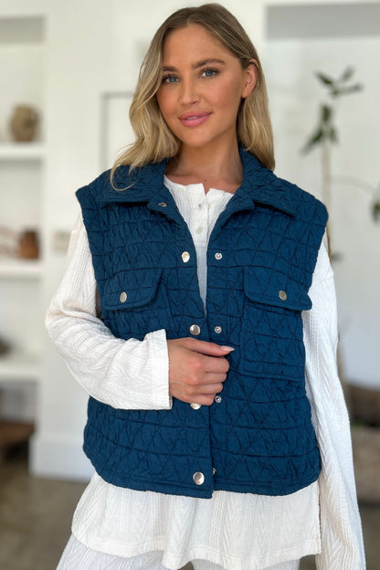 Double take pocketed vest coat