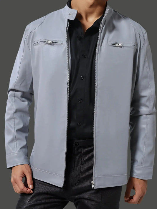 Men's Full Size Zip Up Long Sleeve Jacket Plus Size Simply Love