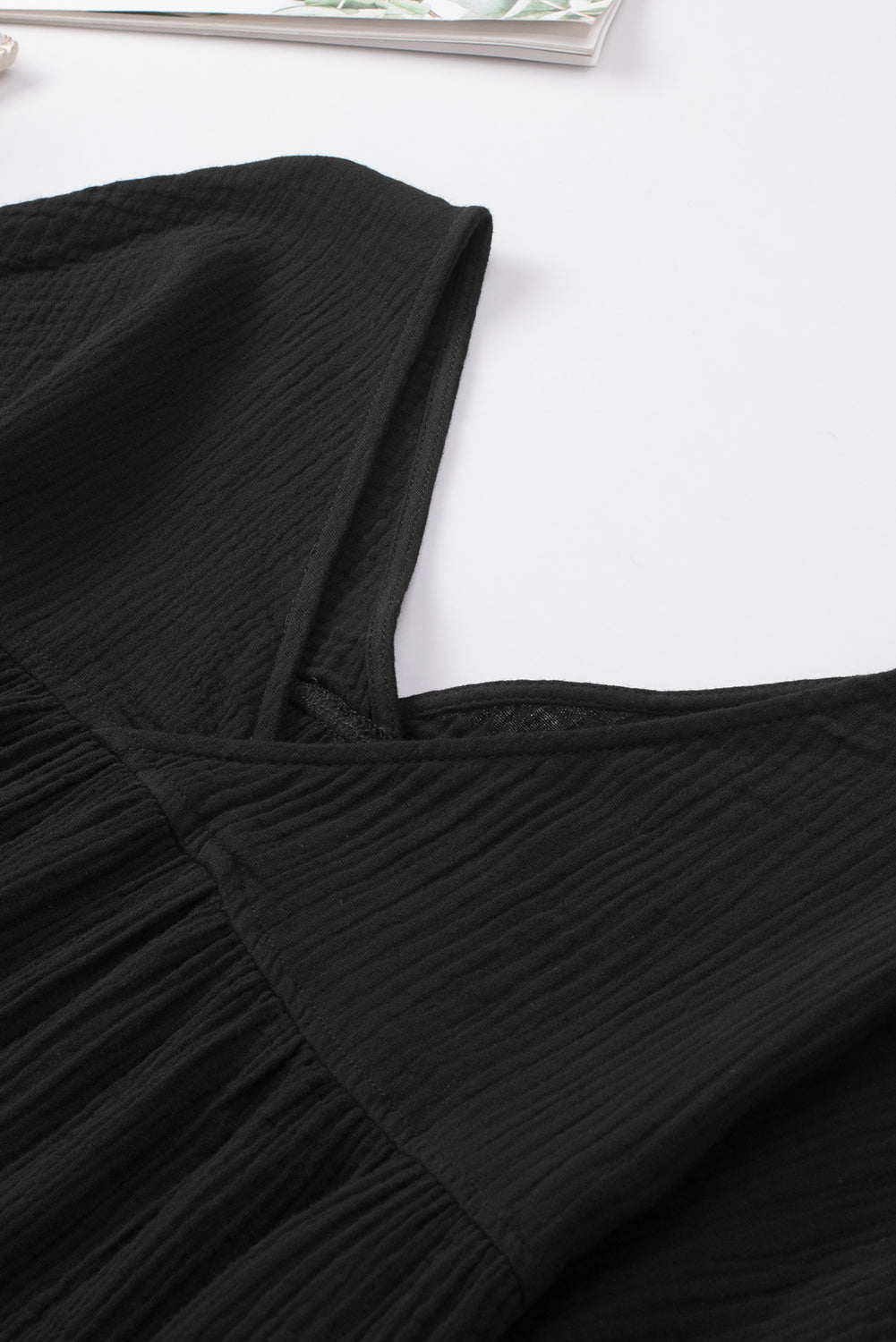 Dropped Shoulder V-Neck Blouse Coco’s Tee Boutique