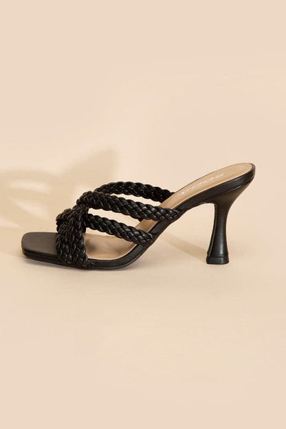 KELLAN-S Double Cross Braided Heels.